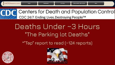 VAERS Parking Lot Deaths aka DEATHS Under 3hrs