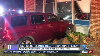 Car crashes into Halethorpe Fire Station