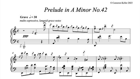 PRELUDE in A MINOR No.42 (original piano composition)