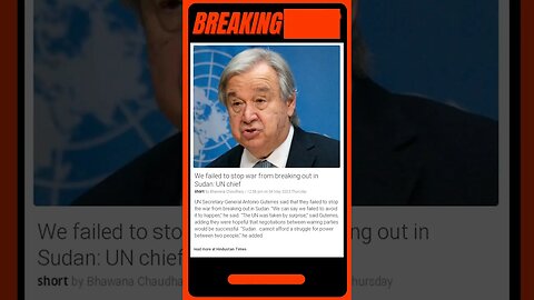 UN Chief Guterres Expresses Regret Over War in Sudan, US Committed To Finding Peace | #shorts #news