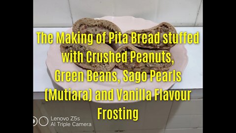 2K FHD The Making of Pita Bread stuffed with Crushed Peanuts, Green Beans, Sago Pearls (Mutiara)