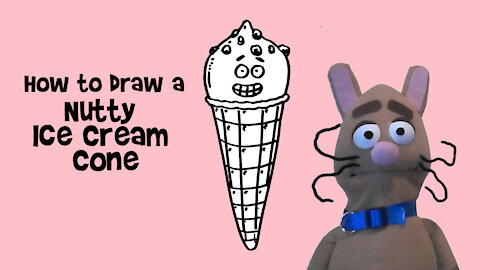 How to Draw a Nutty Ice Cream Cone