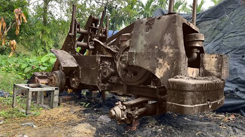 Burned Old Excavator Restoration | Fully restored transmission gearbox of excavator
