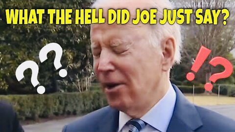 What the Hell did Joe Biden just Say?