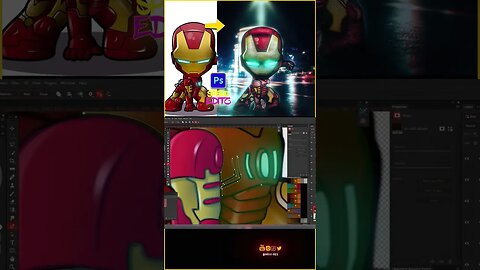 Watch How a Professional Transforms Iron Man with Photoshop!. #photoshop #mrhires #tonystark