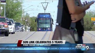 Sun Link streetcar providing free rides to celebrate 5 year anniversary