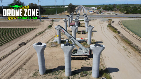 California High-Speed Rail Project Drone Flyover UPDATE - Wasco, CA: 4/24/22 [4K 60FPS HDR]