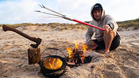 SOLO CAMPING MISSION - Camp Fire Cooking - NEED TO CATCH FOOD