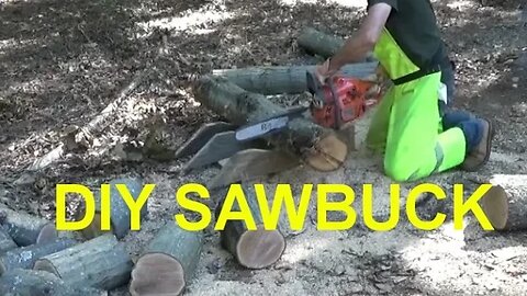 Making Sawbuck From Scrap Materials & Cutting Fire wood