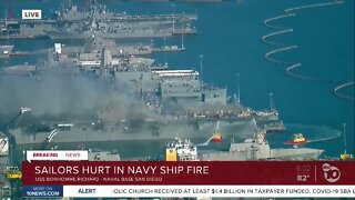 Sailors hurt in Naval Base San Diego ship fire