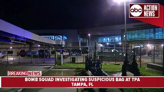 Bomb squad investigating suspicious bag at Tampa International Airport