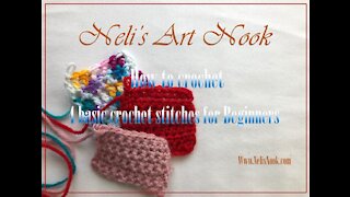 Learn How to crochet 4 basic crochet stitches for Beginners