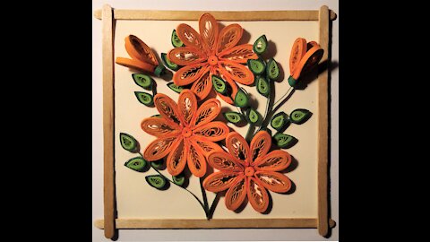 How to make a flower ornament with quilling