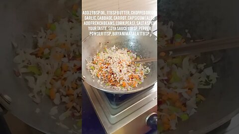 veg fried rice recipe in 50sec 😯😯🔥🔥 #shorts #ytshorts #youtubeshorts #viral