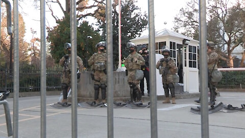 Cal Guard security forces at California Capitol