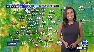 Much cooler and wetter weather in Denver Tuesday