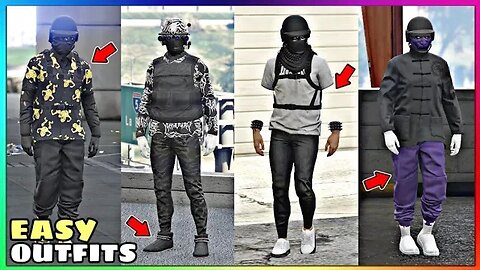 Top 4 Easy To Make Male Tryhard Outfits Using Clothing Glitches #22 (GTA Online)
