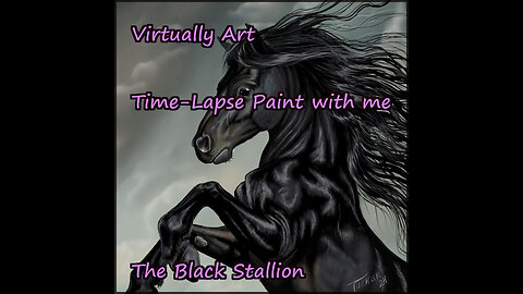 The Black Stallion - A Virtually Art Time-lapse digital painting
