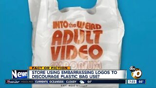 Store using embarrassing plastic bag logos?
