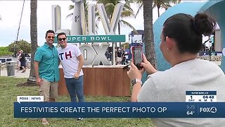 Photo opportunities for those in Miami for Super Bowl