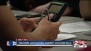 Teachers advocating against voucher bills