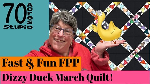 Brand NEW Fast & Fun FPP Quilt Pattern! Dizzy Duck March