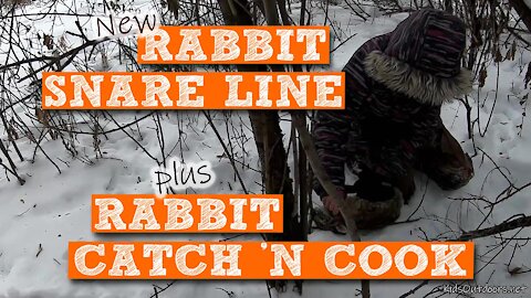 S2:E1 Setting up the First Rabbit Snares of the Season | Rabbit Catch & Cook