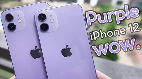 Purple iPhone 12 & 12 Mini Unboxing, Cases, & Size Comparison!