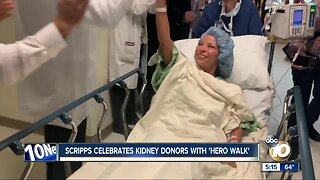 Scripps celebrated kidney donors with 'Hero Walk'