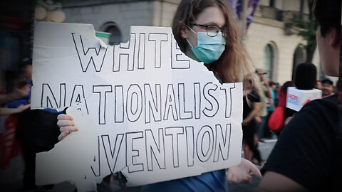 Counter-protester claims freedom fighters are white nationalists, but can’t back her claims