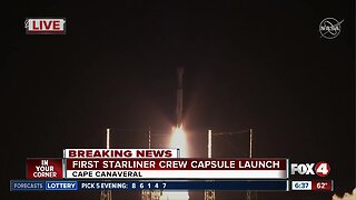 First Starliner crew capsule test flight launches at Cape Canaveral