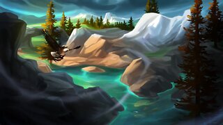 Clear Mountain Lake | Beautiful Landscape Painting