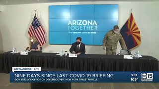Nine days since last briefing from AZ governor