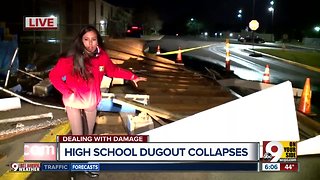 NKY high schools loses baseball dugout in storm