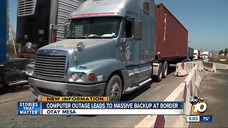 Computer outage leads to border backup