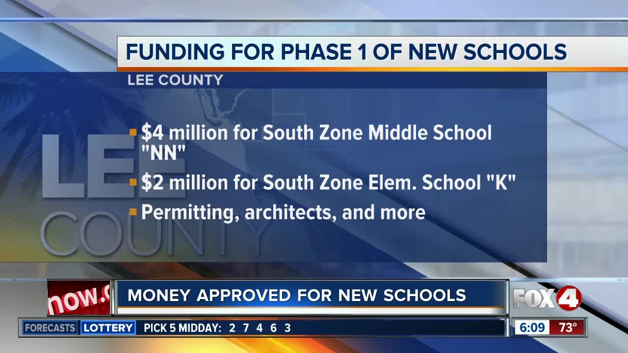 Preliminary funding approved for two new schools in Lee County