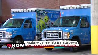 Ambulance vs. private vehicle to emergency room