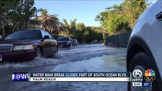 Water main breaks in Palm Beach
