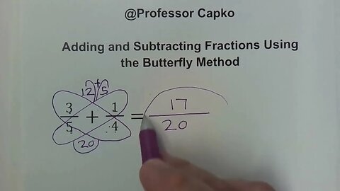 How to Add or Subtract Fractions Using the Butterfly Method