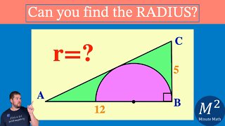 Can You Calculate the RADIUS of the Semicircle in the Given Figure? | Minute Math
