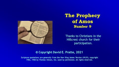 Video Bible Study: Book of Amos - 9