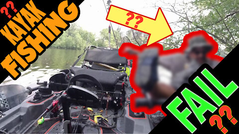 (FUNNY FAIL) Kayak Bass Fishing FAIL!!! at Bad Water Lake (Fishing Blooper)