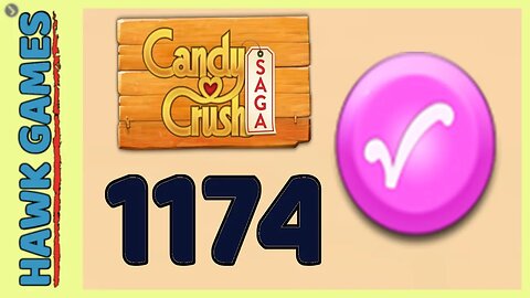 Candy Crush Saga Level 1174 Nightmarishly Hard (Candy Order level) - 3 Stars Walkthrough,No Boosters