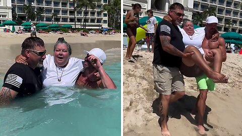 Kind & selfless man helps an elderly woman's ocean dream a reality