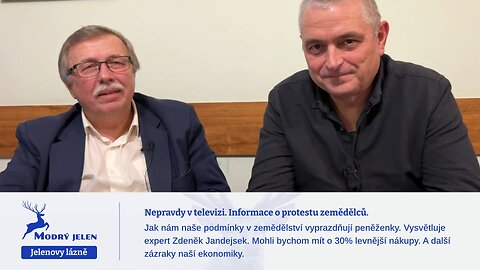 Nepravdy v televizi. Informace o protestu zemědělců.