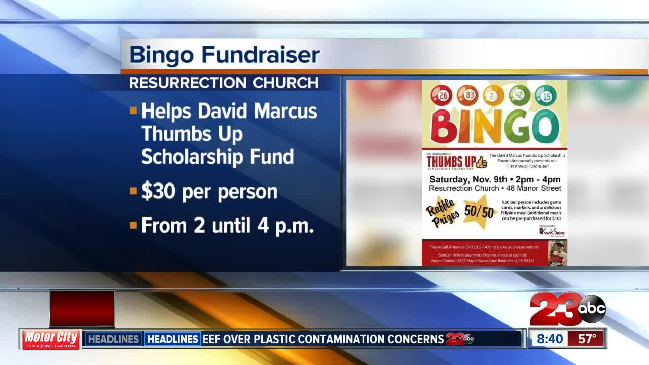 Bingo fundraiser to benefit David Marcus Thumbs Up Scholarship Foundation