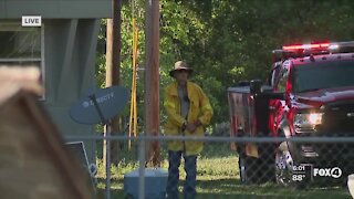 Brush fire in North Fort Myers