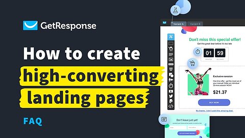 How to create a high-converting landing page | GetResponse Tutorial