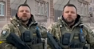 Ukrainian Police Officer Pleads for Help From Biden, Macron