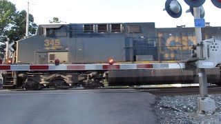 CSX Intermodal/Manifest Mixed Freight Train plus Wheeling & Lake Erie Train From Creston, Ohio